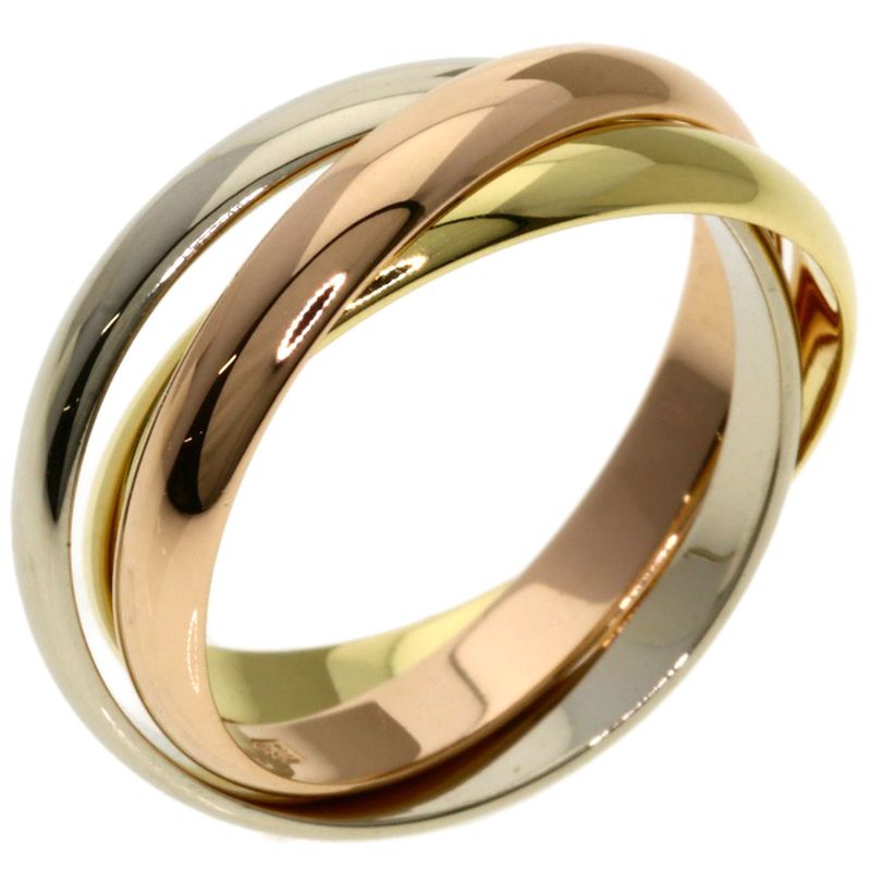 Cartier Trinity SM #48 Ring 18K Yellow Gold 18K White Gold 18K Pink Gold Ladies