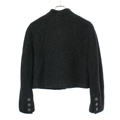 Chanel 24aw Bow Tie Collar Coco Mark Button Tweed Short Jacket P78054v69891