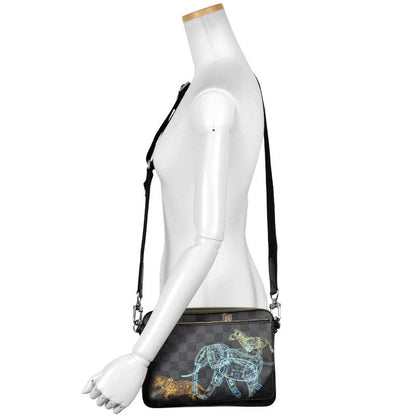 Louis Vuitton Trio Messenger Shoulder Bag Damier Graphite N58040 Black RFID