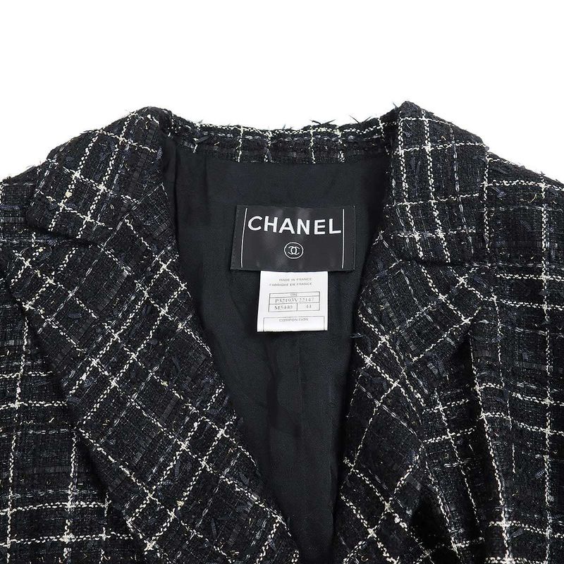 Chanel 2008 Cruise Tweed Jacket and Skirt Setup P32193v22147 P32374v22147 Black