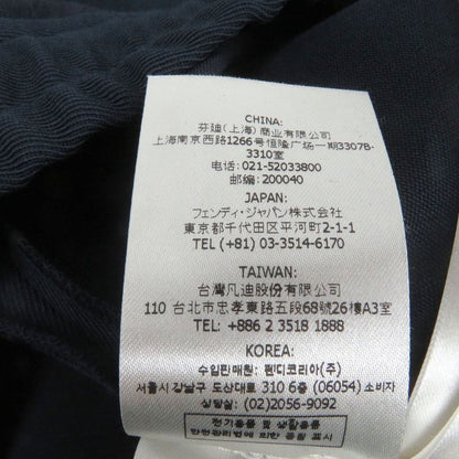 Fendi 2022 Fb0825 FF Logo Hardware Easy Pants Tapered Pants Navy 46 Made In