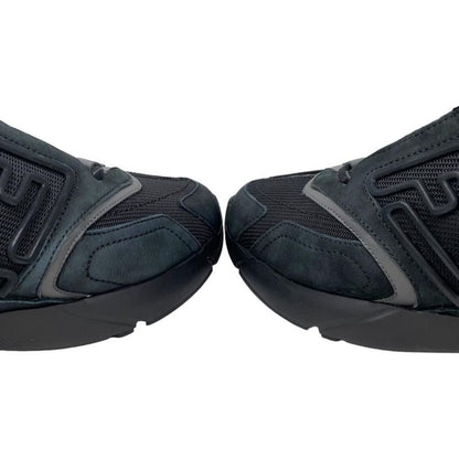 Fendi Sneakers 7e1555 6 Size Ff Logo Rubber Mesh Black Fendi