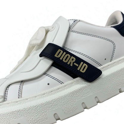 Christian Dior-id Sneakers Shoes Leather Rubber White Black Logo Velcro