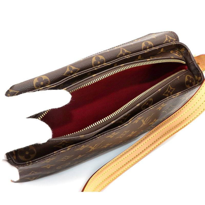 Louis Vuitton Monogram Vivacite MM Shoulder Bag Brown M51164 Gold Hardware