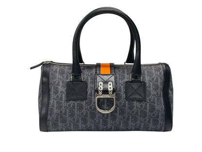 Dior Trotter Line Handbag Navy Orange Silver