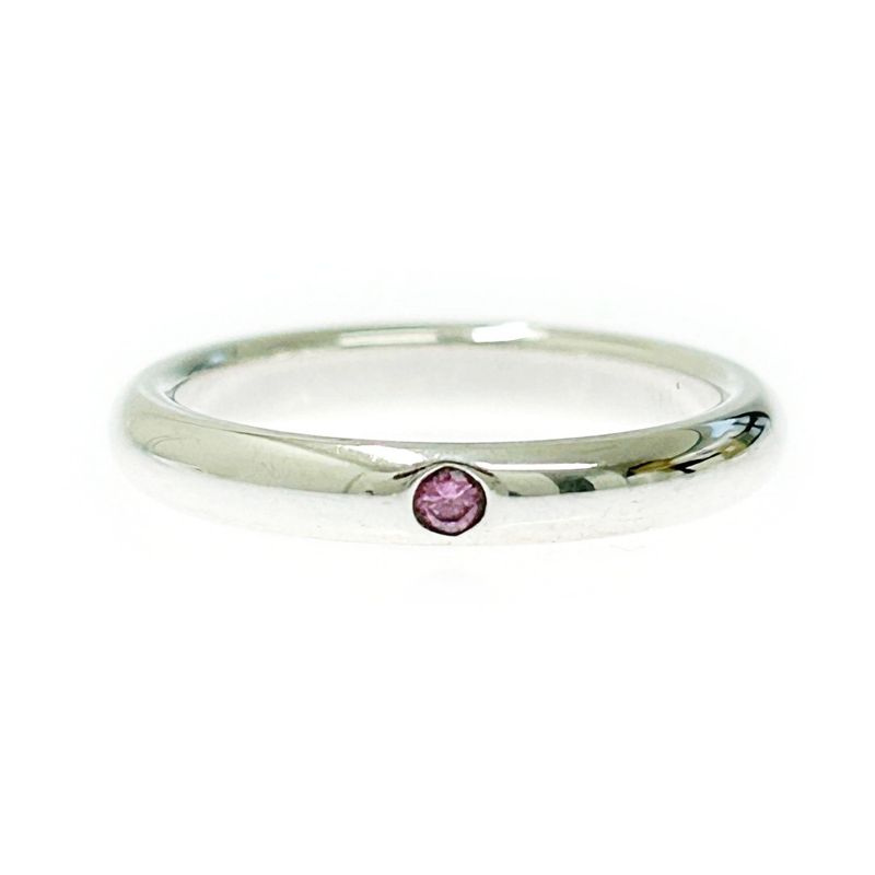 Tiffany & Co Tiffany & Co Silver Pink Sapphire Stacking Band Ring 2.5g 925
