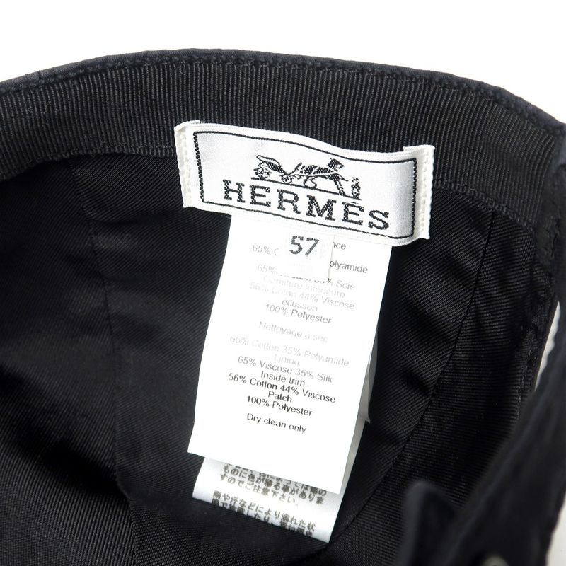 Hermes Serena Apron Doll Cap Size 57 Serie Button Hat Made In France 20250529