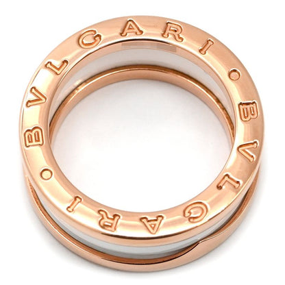 Bvlgari Bvlgari Ring B-Zero1 2 Band Ring 18k Pink Gold Ceramic Pink Gold and