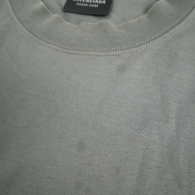 Balenciaga 23ss Care Label Medium Fit T-Shirt 724514 Tnvl9 Khaki M
