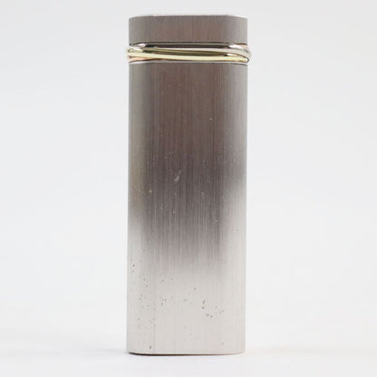 Cartier Trinity Hairline New Shape Roller Type Smoking Toy Gas Lighter Silver