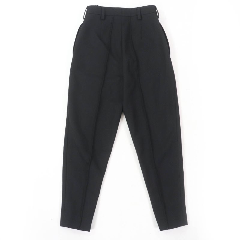 Prada 2023 P235h Virgin Wool Bottoms Pants Black 36 Ladies