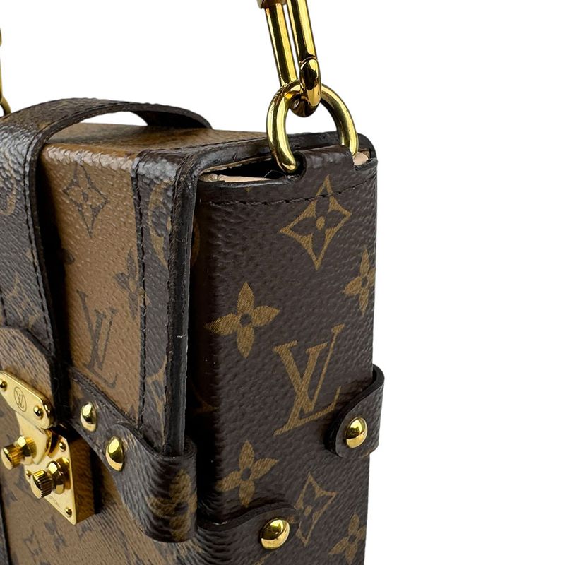 Louis Vuitton Crossbody Shoulder Bag Monogram Reverse Pochette Trunk Vertical