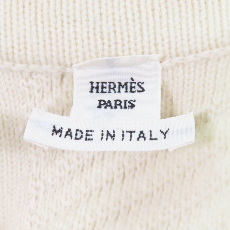 Hermes 23AW 3h2101d4 100% Wool H Motif With Logo Zip Poncho Coat Knit Coat Off