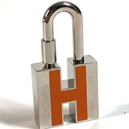 Hermes Pendant Top Cadenna Padlock Charm H Logo Key Metal Silver