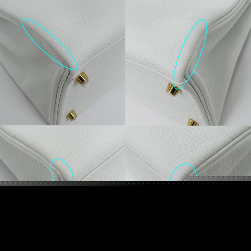 Hermes Kelly 28 Blanc Gold Hardware Y Engraved Taurillon Inner Sewing