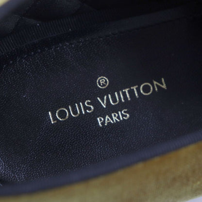 Louis Vuitton Hauteuil Line Velour Embroidered Slip-on Loafers Yellow 6 Made