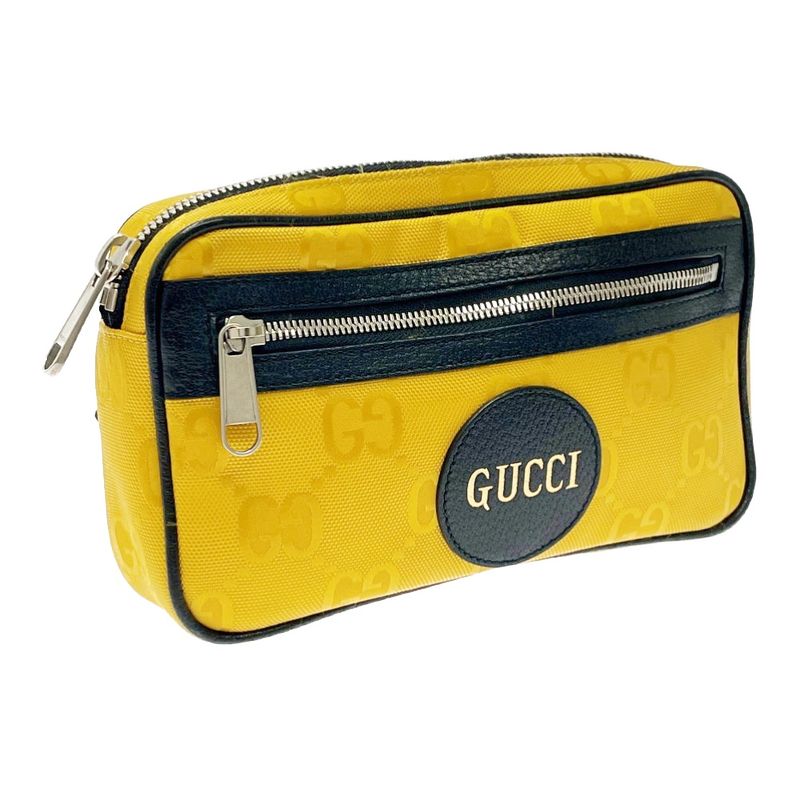 Gucci 631341 527066 Nylon GG Pattern Off the Grid Body Bag Yellow 404077 Body