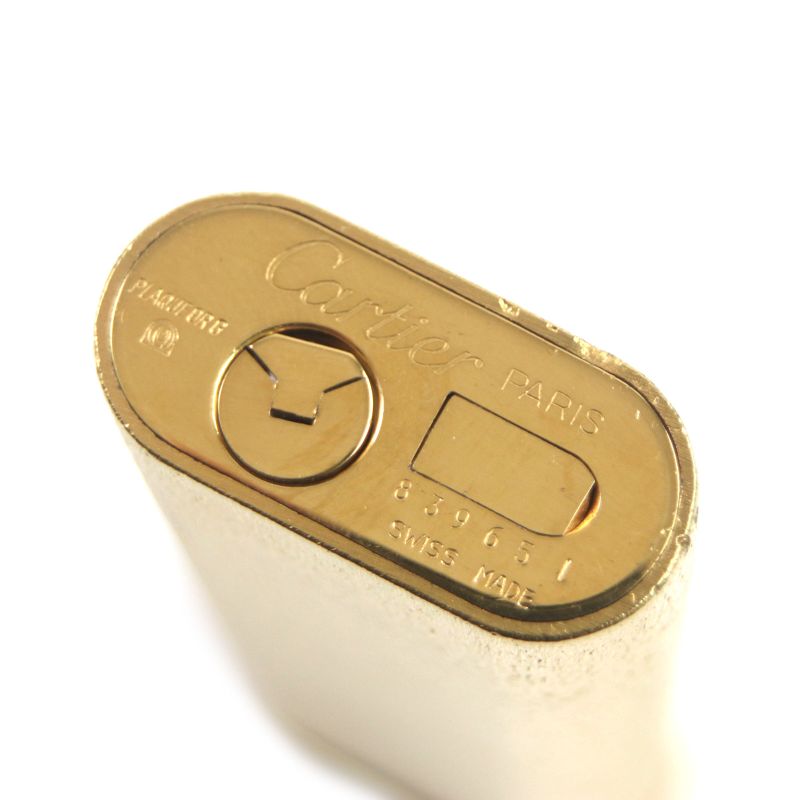 Cartier Trinity Oval All-over Roller Gas Lighter Gold With Case Swiss Made
