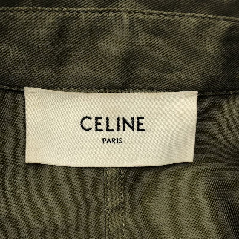 Celine Cotton Military Dress - 38 - Khaki - Women