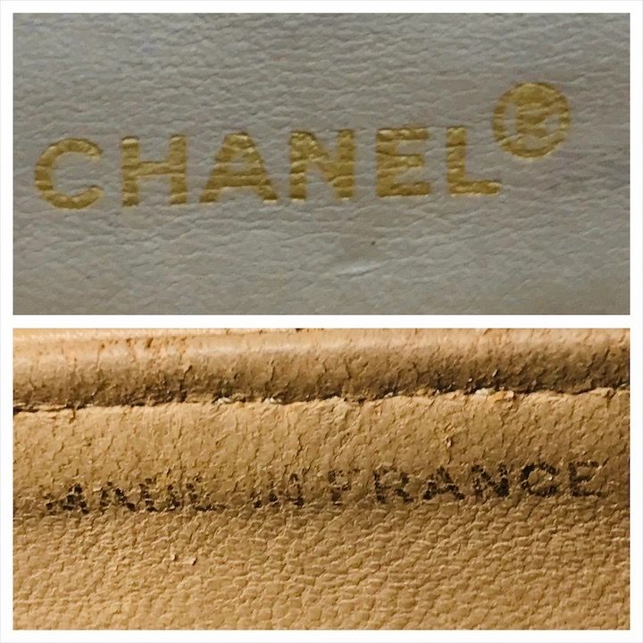 Chanel Diana Quilted Lambskin CC Logo Shoulder Bag Beige