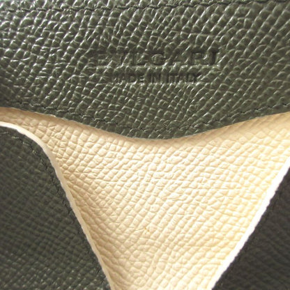Bulgari Leather Green Coin Case Wallet 1534 Bvlgari