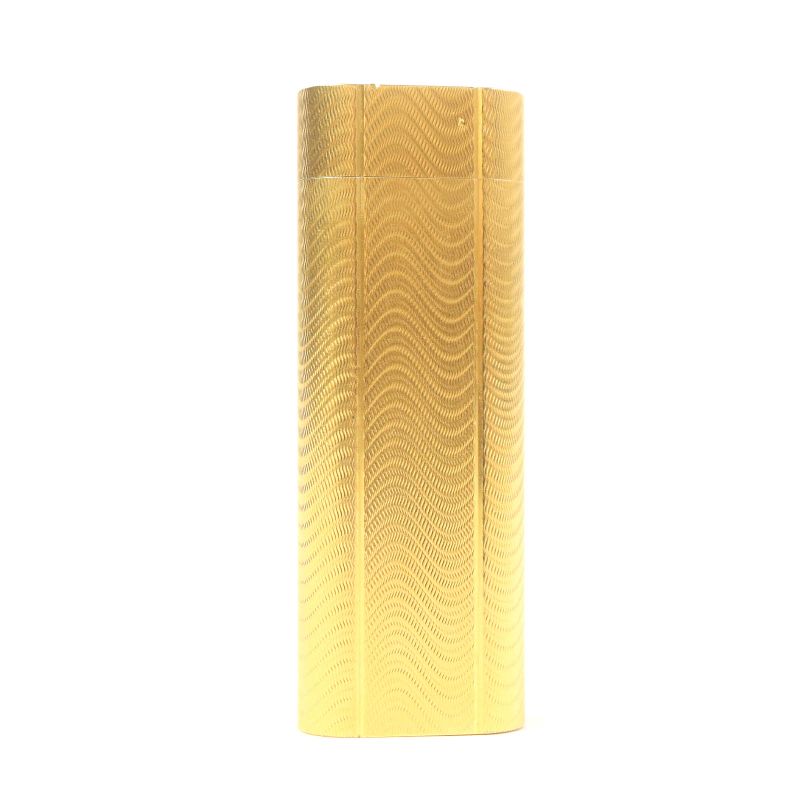 Cartier Wave Allover Pattern Oval Shape Roller Type Gas Lighter