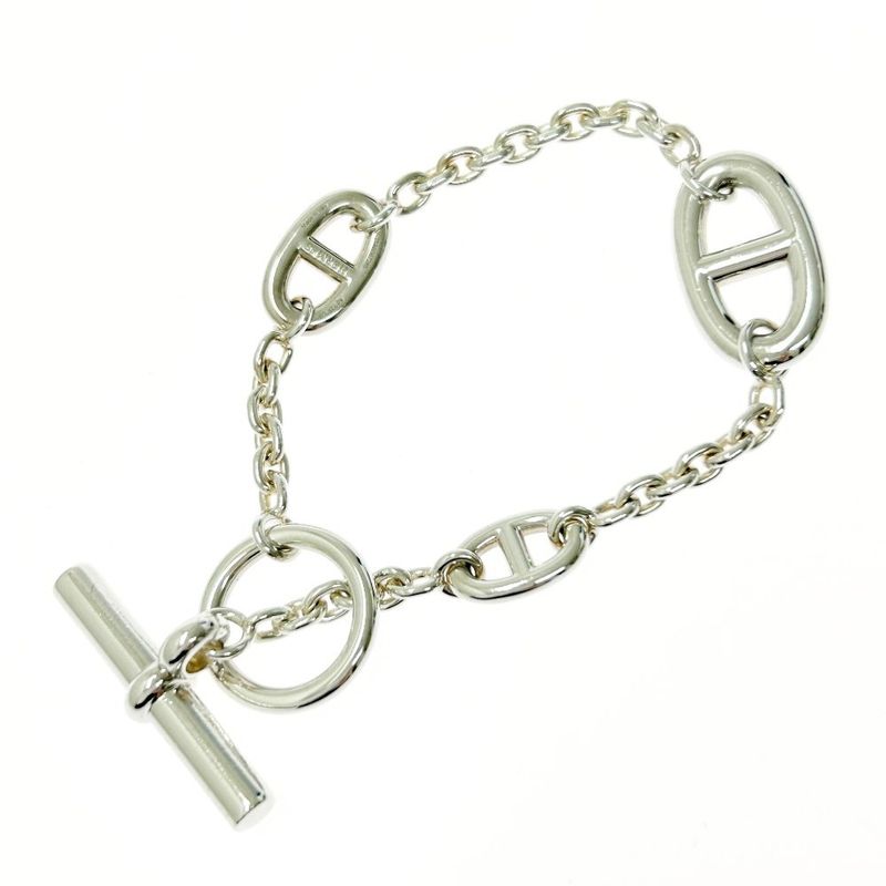 Hermes Silver Chaine D'ancre Farandole Bracelet 25.3g 925 Engraved 420158