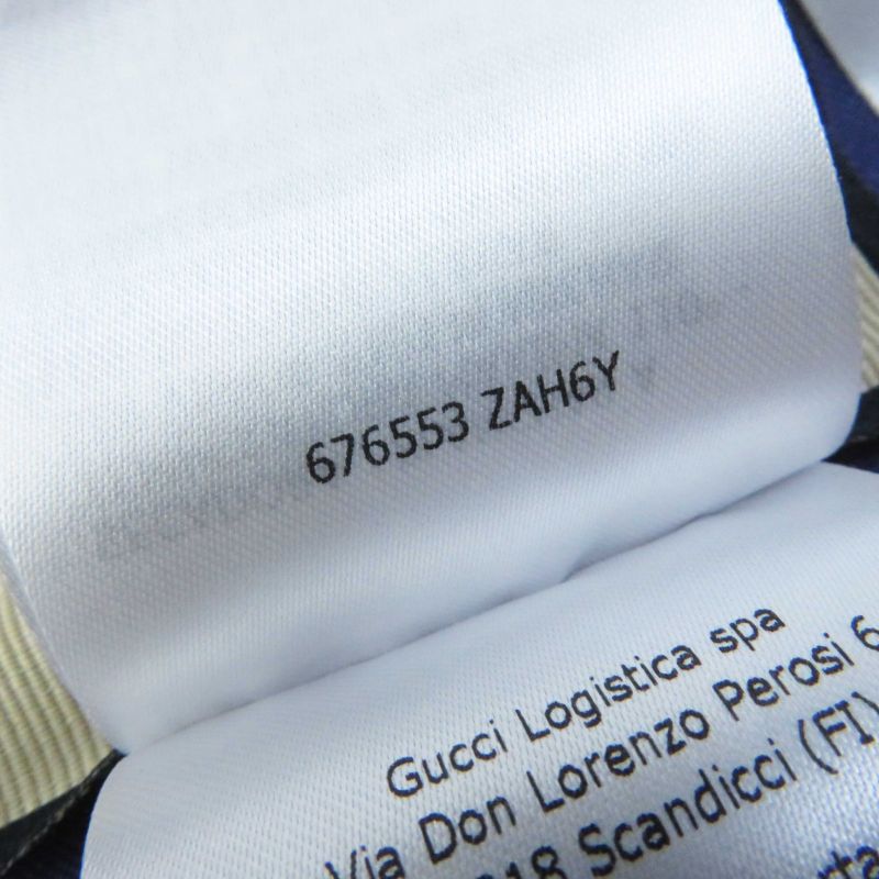 Gucci 21 676553 100% Silk Logo Botanical Flower Pattern Long Wrap Skirt Navy