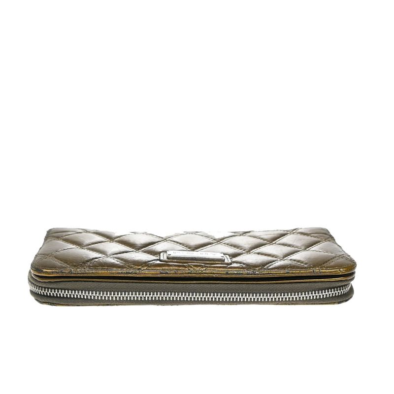 Chanel Matelasse Long Wallet Round Zipper Paris New York Bronze 04kb038