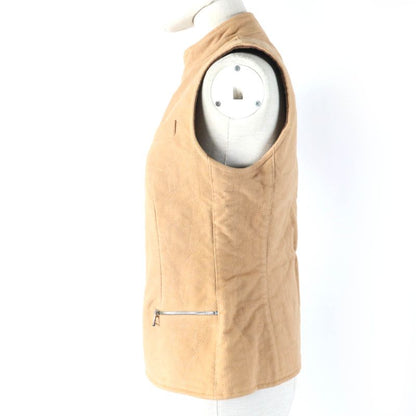 Hermes 100% Cotton Serie Button H Motif Padded Zip Up Padded Vest Beige 36 Made
