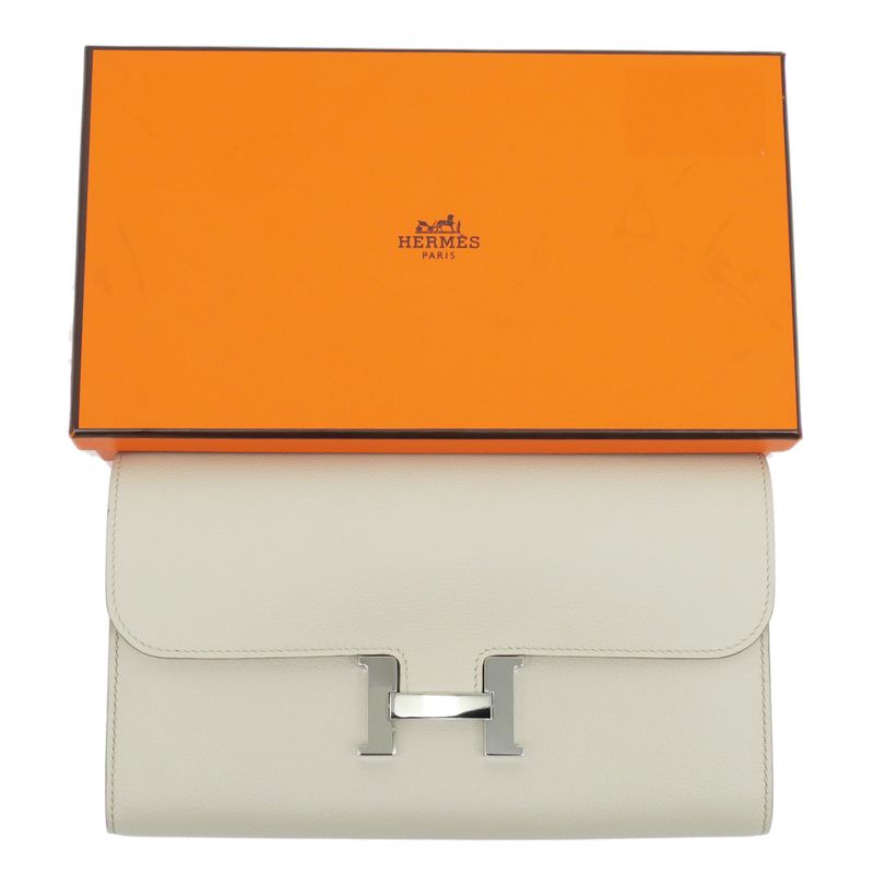 Hermes Constance Long Eva Color Beton Silver Hardware C Engraved