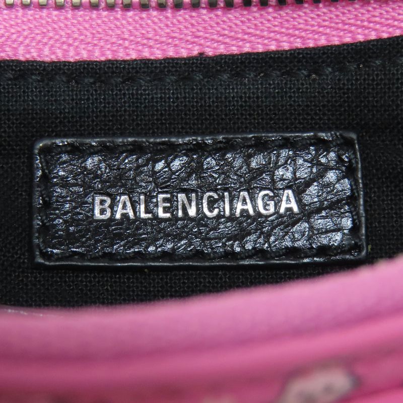 Balenciaga Le Cagole Mini 2-way Shoulder Bag Calf Women Pink Bunny
