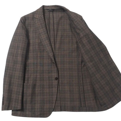 Hermes Tailored Jacket Size 52 Single Jacket Bleather Check 2B Made In Italy
