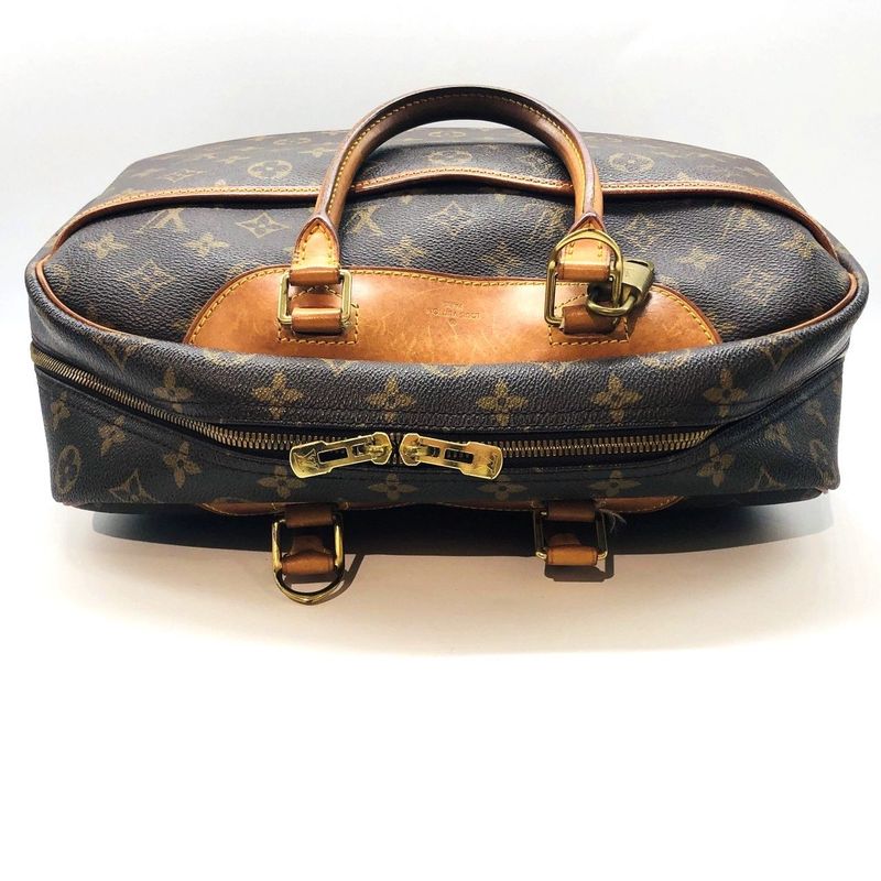 Louis Vuitton M47270 Deauville Monogram Handbag Boston Bag Leather Ladies