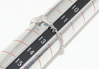 Tiffany & Co Ring 18K White Gold Diamond 12P TTWO Chain Ring