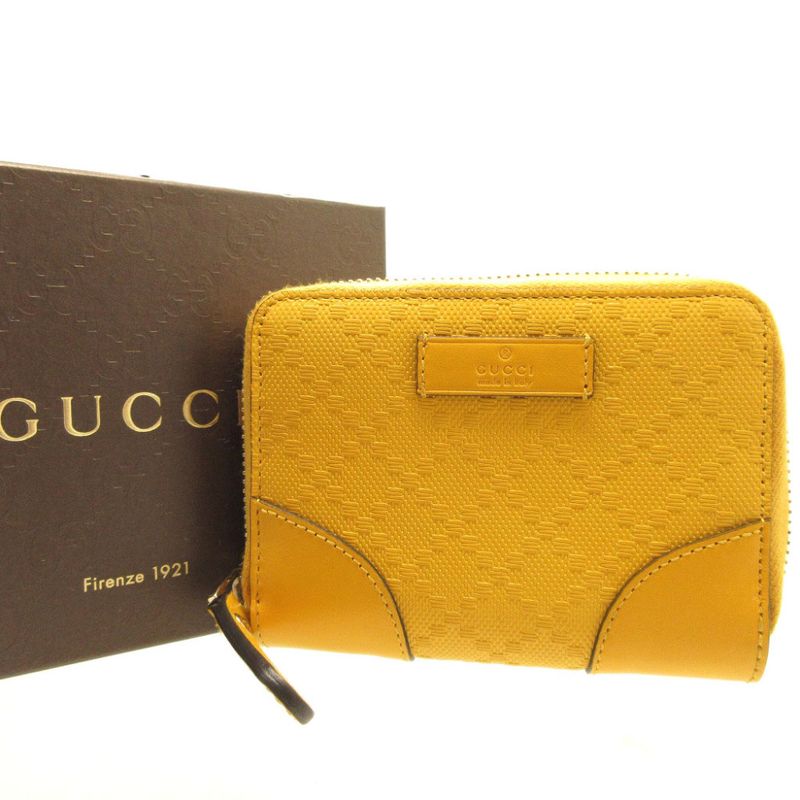Gucci Tiamante 354495 Leather Yellow Coin Case Card Case 0069 Gucci
