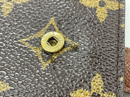 Louis Vuitton Monogram Compact Zipped Folding Wallet M61667 Brown Made In Spain