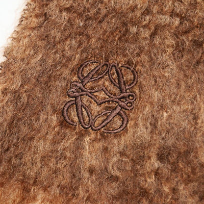 Loewe Scarf Anagram Logo Embroidery Shawl Scarf Fur Mohair Made In Spain