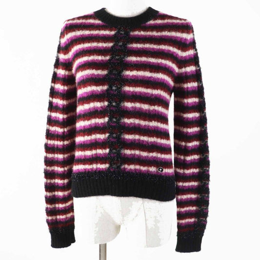 CHANEL P75766 With Coco Mark Plate Coco Mark Chain Striped Pattern Long Sleeve