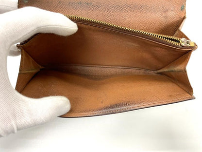 Louis Vuitton Monogram Pochette Portmonnais Cles Di Long Wallet M61725 Brown