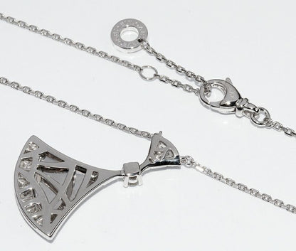 Bulgari Pendant Necklace 18K White Gold Diamond Diva Dream Pendant Necklace