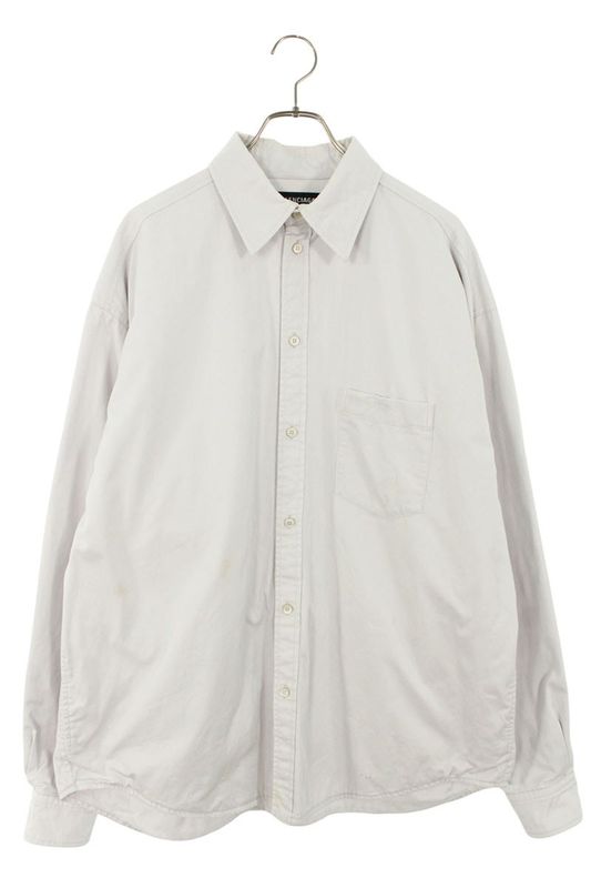 Balenciaga 707325 Tbp01 Oversized Double Face Long Sleeve Shirt Men's 44