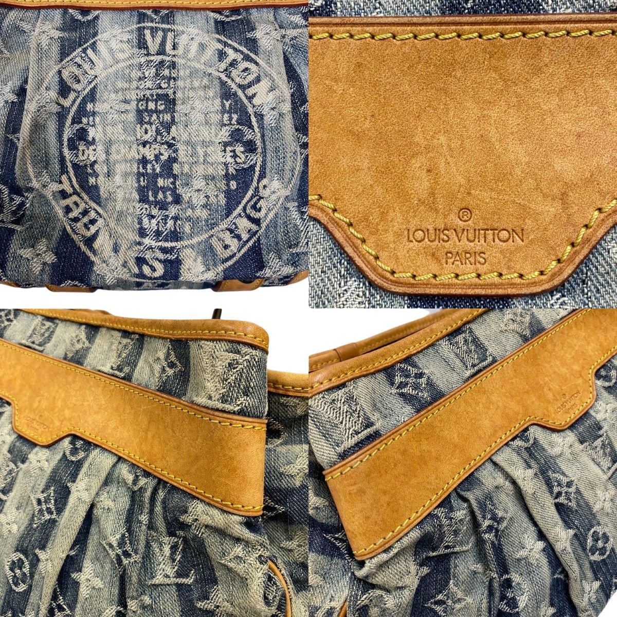 Louis Vuitton Monogram Denim Porte Epol Rayet MM Shoulder Bag Junk