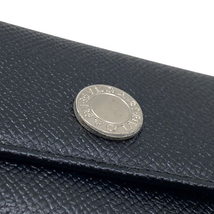 Em0680 Bvlgari 6-ring Key Case 20234 Men's Black Leather Black