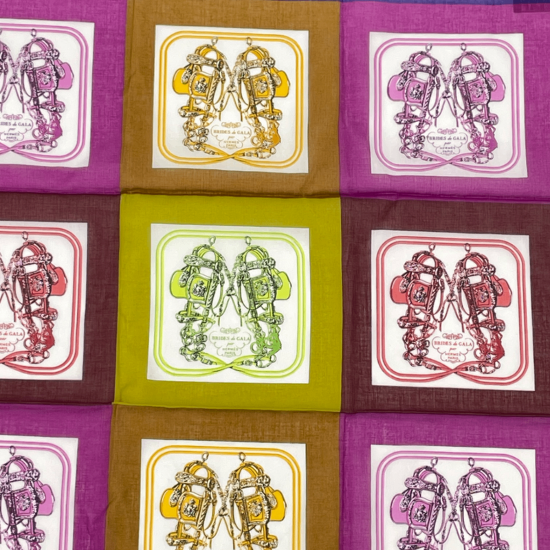 Hermes Scarf Brides De GALA Ceremonial Maitre D'or Multicolor