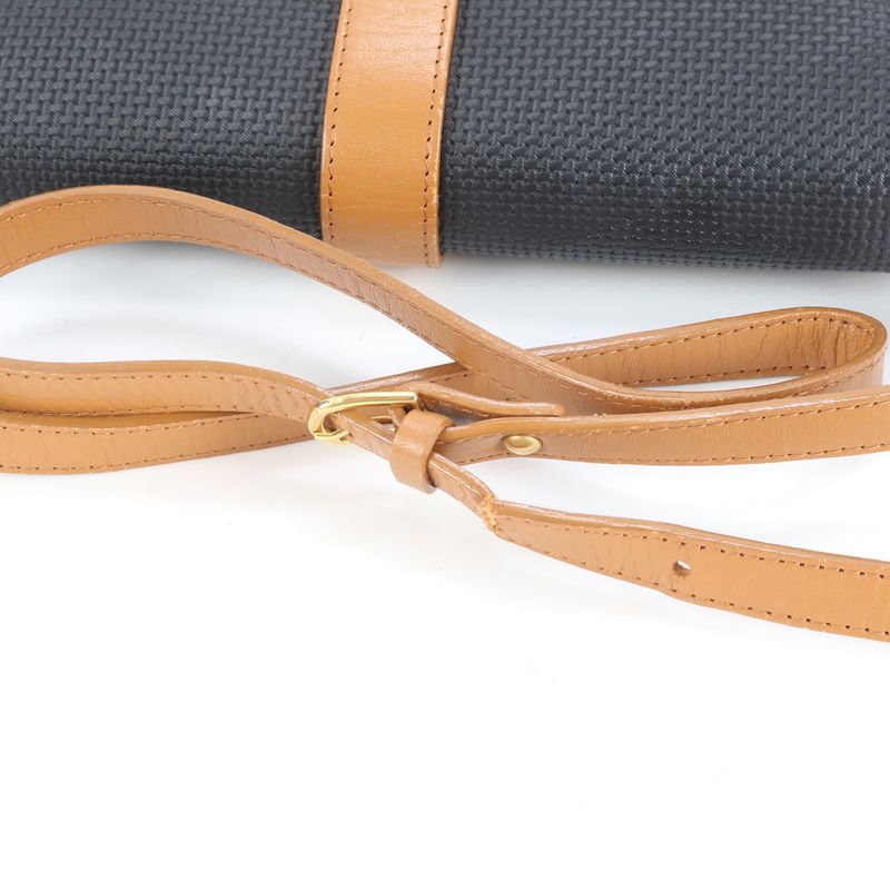 Vintage YSL Yves Saint Laurent Triangle Plate Leather Shoulder Bag Crossbody