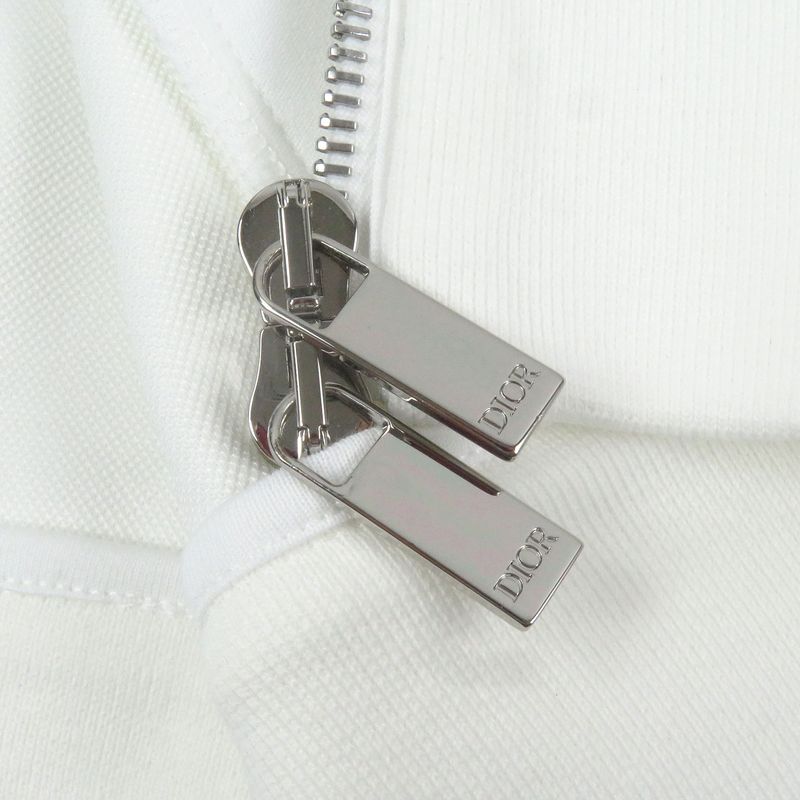 DIOR Homme 193j430a0631 Logo Patch Technical Cotton Jersey Track Jacket White