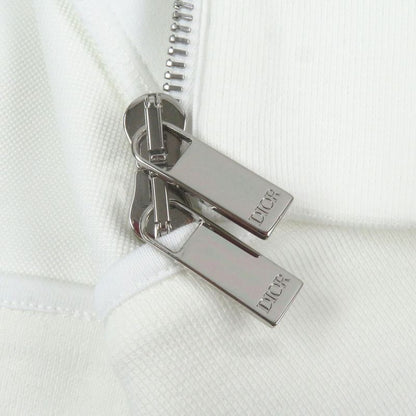 DIOR Homme 193j430a0631 Logo Patch Technical Cotton Jersey Track Jacket White