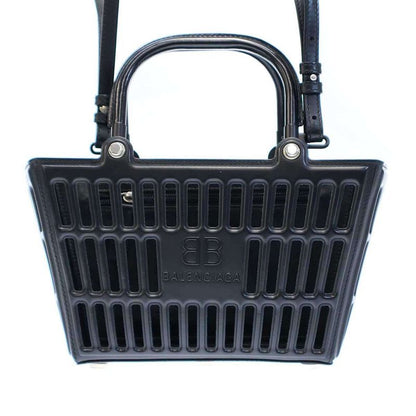 Balenciaga Mag Bag Small Mag Basket Small Shoulder Bag 677993 Black