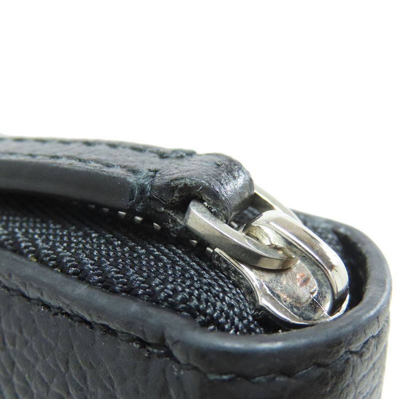 Balenciaga 655927 Round Zipper Long Wallet With Coin Purse Calf Women